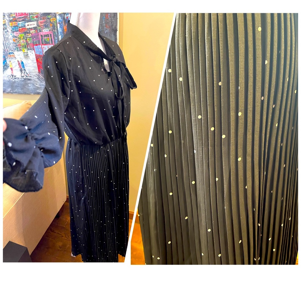 Vintage Goth black maxi dress